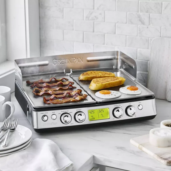 Elite Indoor Ceramic Nonstick XL Smoke-Less Grill   Griddle   Black - Image 8
