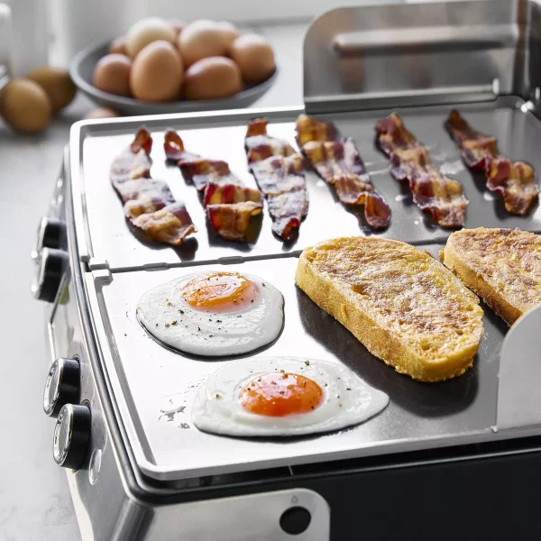 Elite Indoor Ceramic Nonstick XL Smoke-Less Grill   Griddle   Black - Image 4