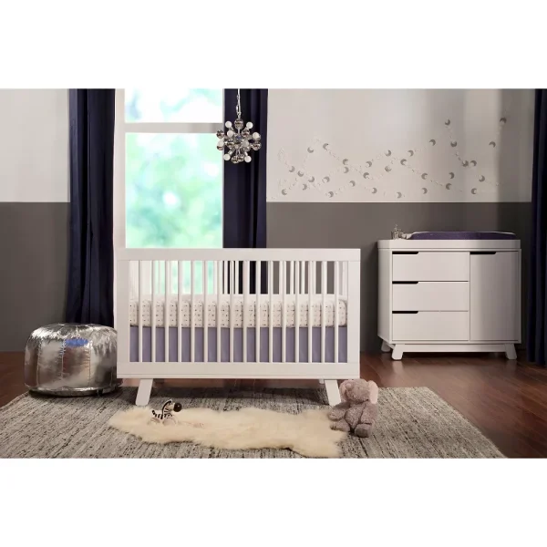 Babyletto Hudson 3-Drawer Changer Dresser with Removable Changing Tray   White - Image 2