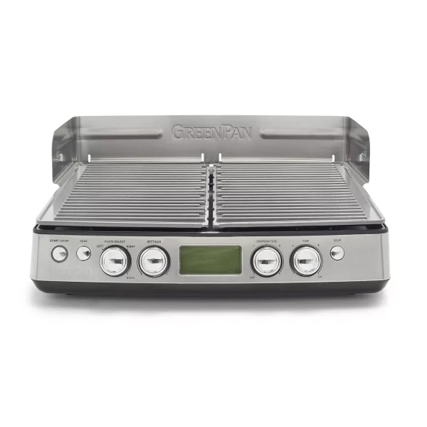 Elite Indoor Ceramic Nonstick XL Smoke-Less Grill   Griddle   Black