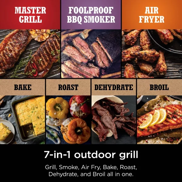 OG701 Woodfire Outdoor Grill   Smoker, 7-in-1 Master Grill, BBQ Smoker and Air Fryer with Woodfire Technology - Image 10
