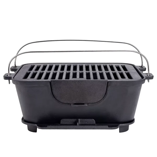 Bruntmor Heavy Duty Pre-Seasoned Cast Iron Portable Grill - Image 7