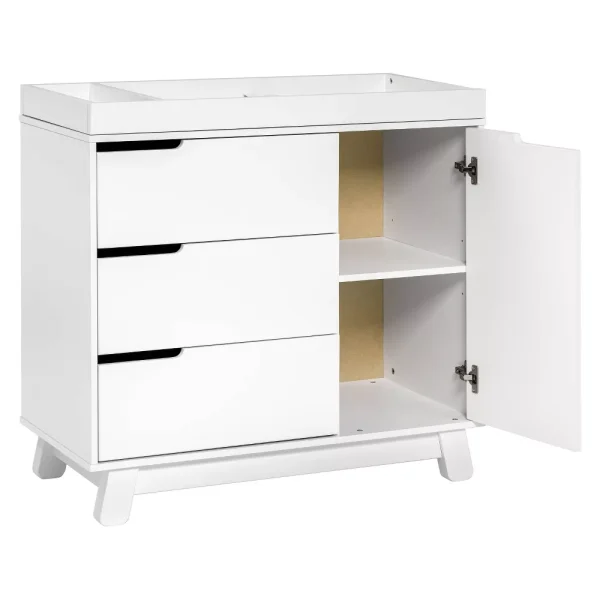 Babyletto Hudson 3-Drawer Changer Dresser with Removable Changing Tray   White - Image 9