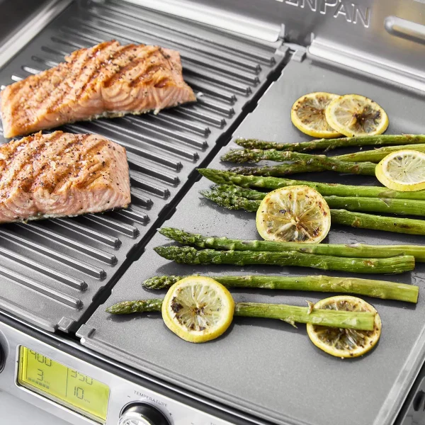 Elite Indoor Ceramic Nonstick XL Smoke-Less Grill   Griddle   Black - Image 5