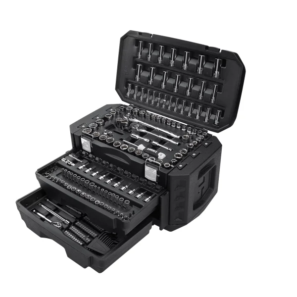 HHMTS404 215-Piece Mechanics Tool Set, Multiple Drive, Chrome Finish