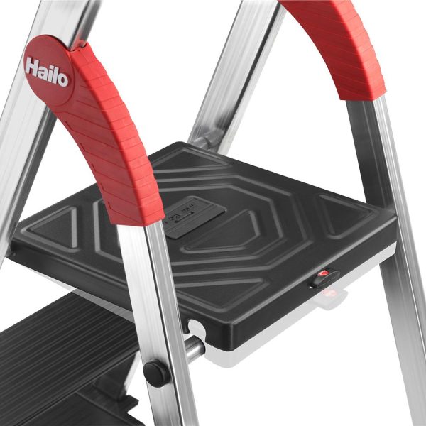 Hailo 8050-827 L100 pro Aluminum 8.43-ft Type 2- 225-lb Capacity Platform Step Ladder - Image 3