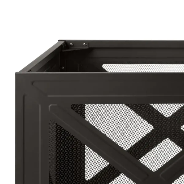 OFW906S Westbury 26 in. W x 37.8 in. H Outdoor Square Wood Burning Black Fire Pit - Image 4