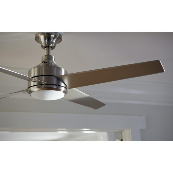 Collection 54725-BOND Mercer 52 in. Integrated LED Indoor Brushed Nickel Ceiling Fan with Light Kit works with Google Assistant and Alexa - Image 4