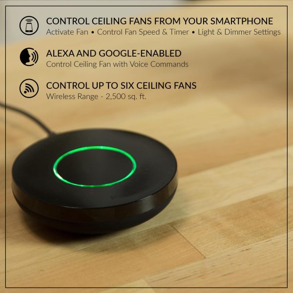 Collection 54728-BOND Mercer 52 in. Integrated LED Indoor Distressed Koa Ceiling Fan with Light Kit works with Google Assistant and Alexa - Image 5