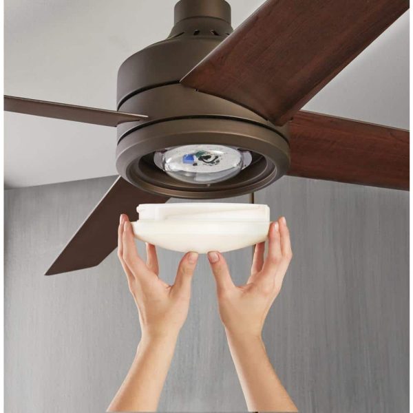Collection 54729-BOND Mercer 52 in. Integrated LED Indoor Oil Rubbed Bronze Ceiling Fan with Light Kit works with Google Assistant and Alexa - Image 13