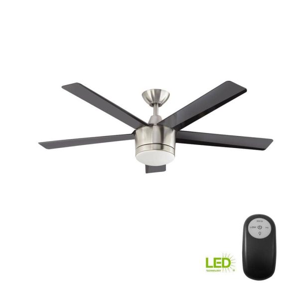 Collection SW1422BN Merwry 52 in. Integrated LED Indoor Brushed Nickel Ceiling Fan with Light Kit and Remote Control - Image 3