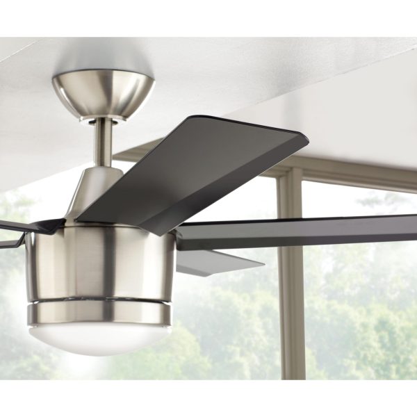 Collection SW1422BN Merwry 52 in. Integrated LED Indoor Brushed Nickel Ceiling Fan with Light Kit and Remote Control - Image 5