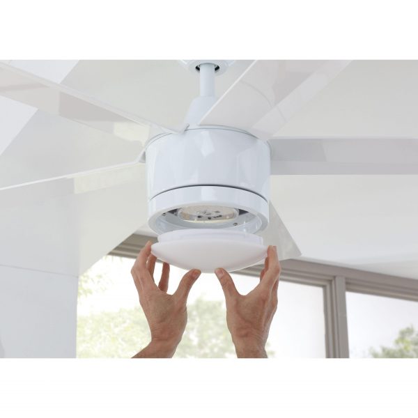 Collection SW1422WH Merwry 52 in. Integrated LED Indoor White Ceiling Fan with Light Kit and Remote Control - Image 5