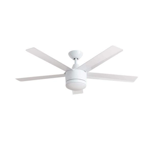 Collection SW1422WH Merwry 52 in. Integrated LED Indoor White Ceiling Fan with Light Kit and Remote Control - Image 6