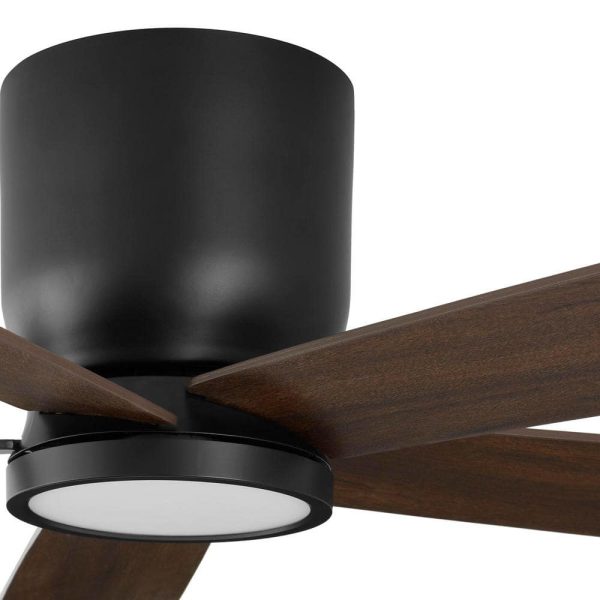 Collection SW19110-MBK Britton 52 in. Integrated LED Indoor Matte Black Ceiling Fan with Light Kit and Remote Control - Image 3