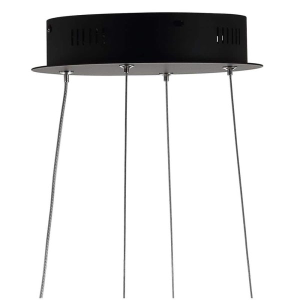 JONATHAN Y JYL7219A Alexia 25 in. Black Abstract Integrated LED Metal Adjustable Pendant - Image 8