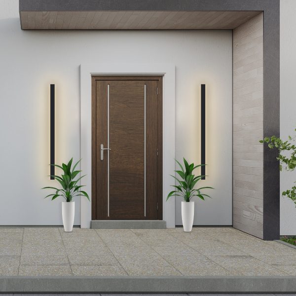LEEKI LKI-1052 Modern Outdoor-Light 59-in Black Integrated Outdoor Wall Light - Image 6