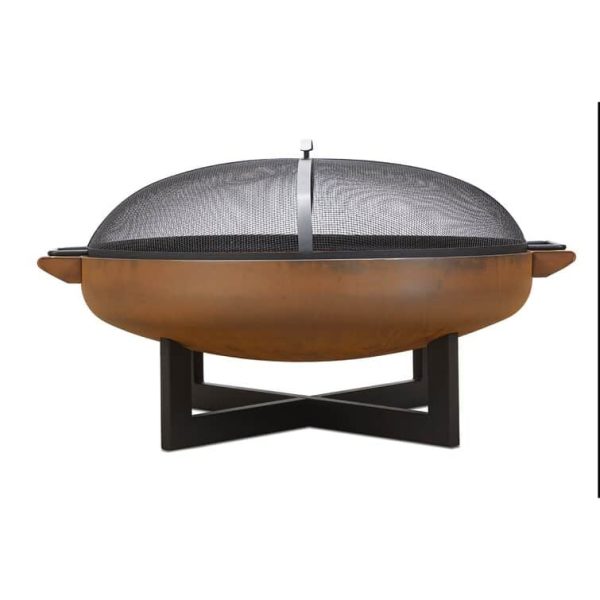 La Porte 21  H x 36.8  W Steel Wood Burning Outdoor Fire Pit with Lid - Image 5