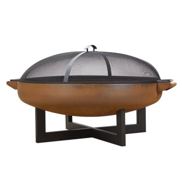 La Porte 21  H x 36.8  W Steel Wood Burning Outdoor Fire Pit with Lid - Image 7