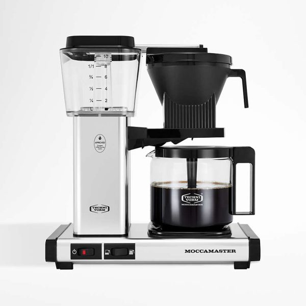 Moccamaster KBGV Select Glass Brewer 10-Cup Polished Silver Coffee Maker   Polished Silver