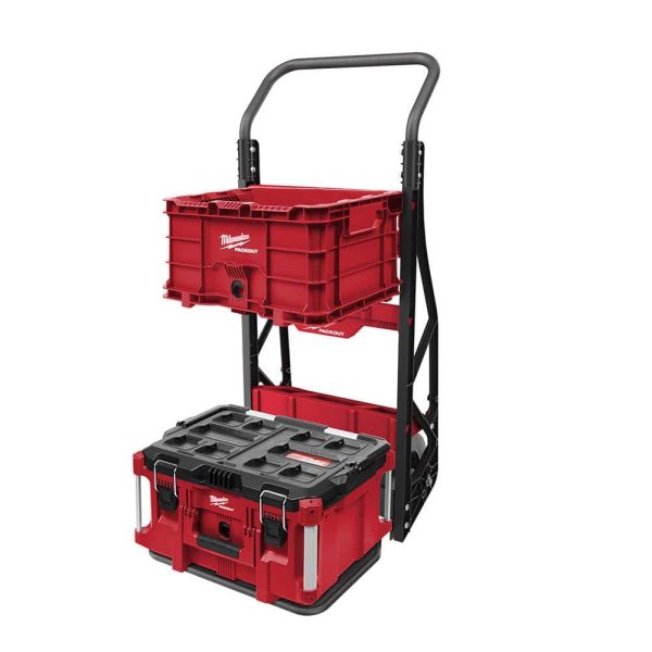 PACKOUT 20 in. 2-Wheel Utility Cart with Large Tool Box and Crate (3-Piece) (48-22-8415-48-22-8425-48-22-8440)