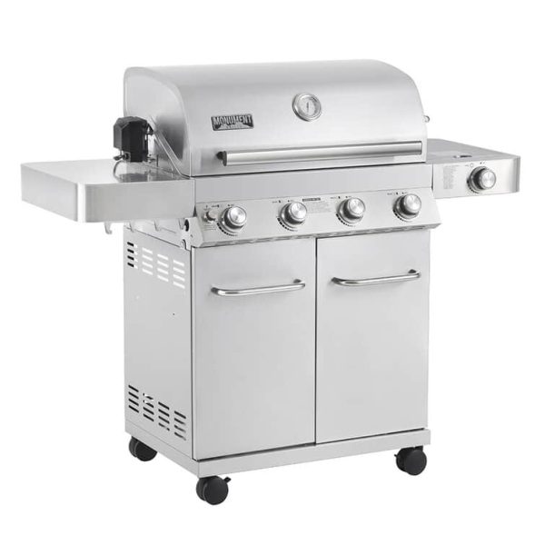 Grills 4   Burner Built In Liquid Propane 60000 BTU Gas Grill with Side Burner and Cabinet - Image 3