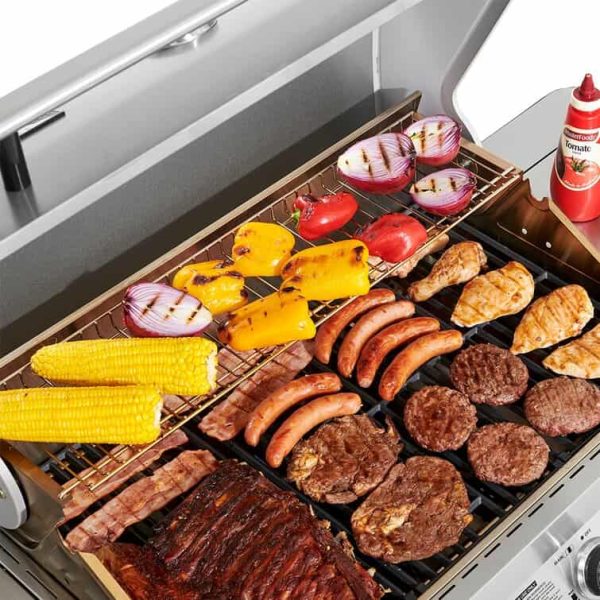 Grills 4   Burner Built In Liquid Propane 60000 BTU Gas Grill with Side Burner and Cabinet - Image 4