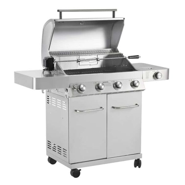 Grills 4   Burner Built In Liquid Propane 60000 BTU Gas Grill with Side Burner and Cabinet - Image 9