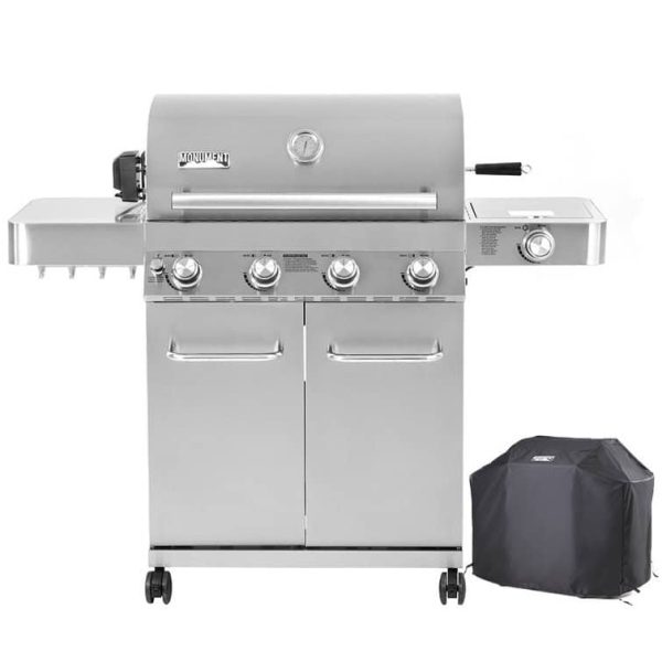 Grills 4   Burner Built In Liquid Propane 60000 BTU Gas Grill with Side Burner and Cabinet - Image 10