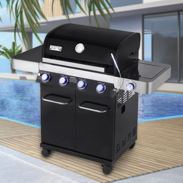 Grills 4-Burner Liquid Propane 60000 BTU Gas Grill Stainless with Side Burner - Image 8