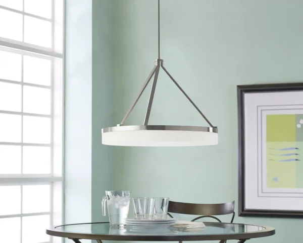 Origin 21 CPL11BNK Lynnpark Brushed Nickel Modern/Contemporary Cylinder LED Pendant Light - Image 7