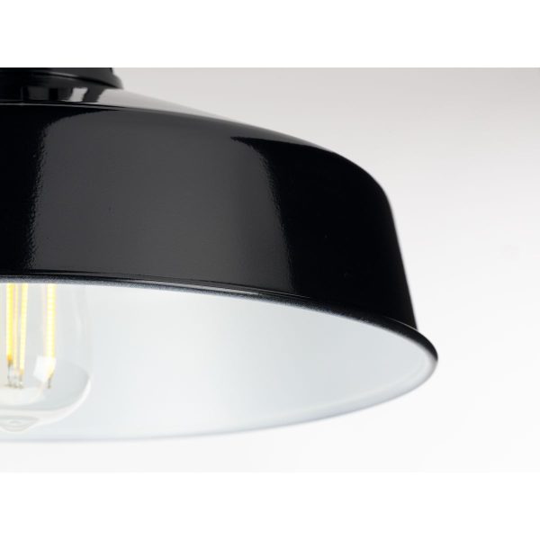 Progress Lighting P550070-031 Cedar Springs 13.25-in W Black Outdoor Flush Mount Light - Image 10