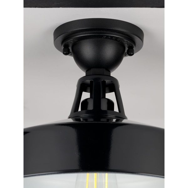 Progress Lighting P550070-031 Cedar Springs 13.25-in W Black Outdoor Flush Mount Light - Image 11