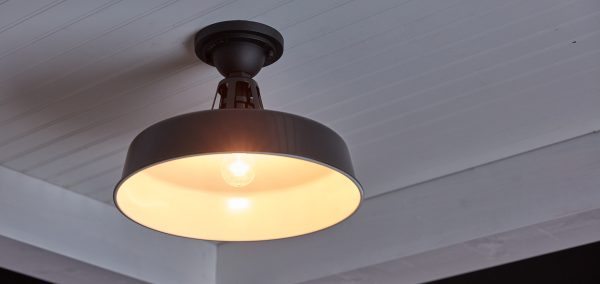 Progress Lighting P550070-031 Cedar Springs 13.25-in W Black Outdoor Flush Mount Light - Image 5