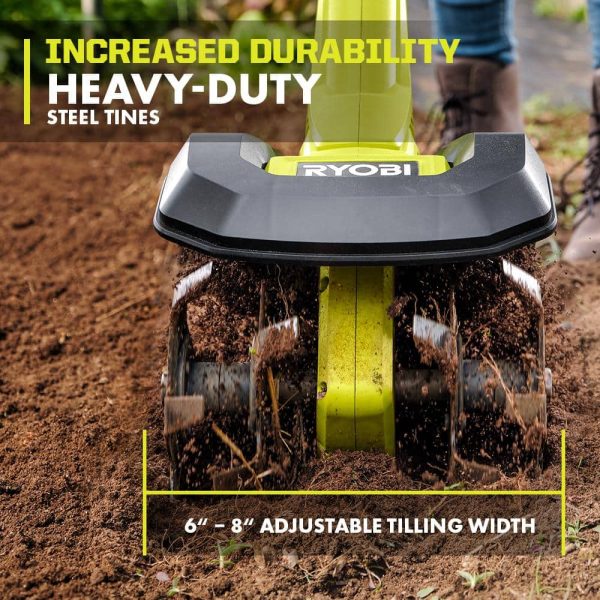 P2750VNM ONE+ 18V 8 in. Cordless Cultivator with 4.0 Ah Battery and Charger - Image 5
