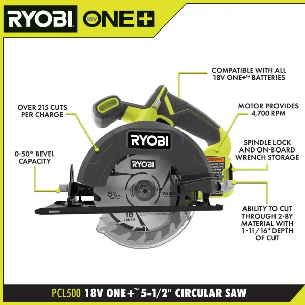 PCL1400K2 ONE+ 18V Cordless 4-Tool Combo Kit with 1.5 Ah Battery, 4.0 Ah Battery, and Charger - Image 4