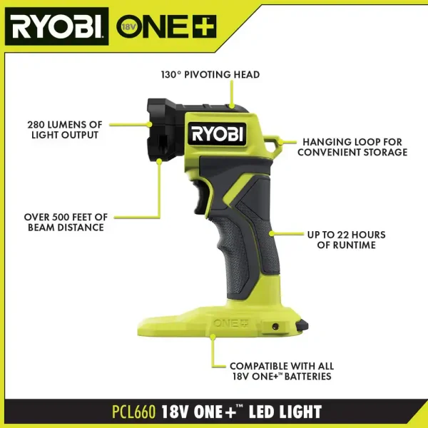 PCL1400K2 ONE+ 18V Cordless 4-Tool Combo Kit with 1.5 Ah Battery, 4.0 Ah Battery, and Charger - Image 5