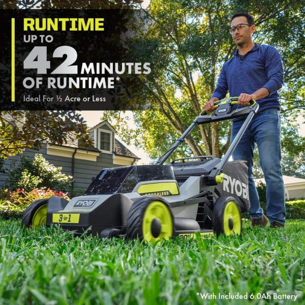 RY401180VNM 40V HP Brushless 20 in. Cordless Electric Battery Walk Behind Self-Propelled Mower with 6.0 Ah Battery and Charger - Image 5