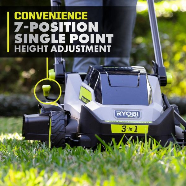 RY401180VNM 40V HP Brushless 20 in. Cordless Electric Battery Walk Behind Self-Propelled Mower with 6.0 Ah Battery and Charger - Image 7