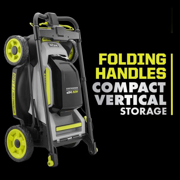 RY401180VNM 40V HP Brushless 20 in. Cordless Electric Battery Walk Behind Self-Propelled Mower with 6.0 Ah Battery and Charger - Image 10