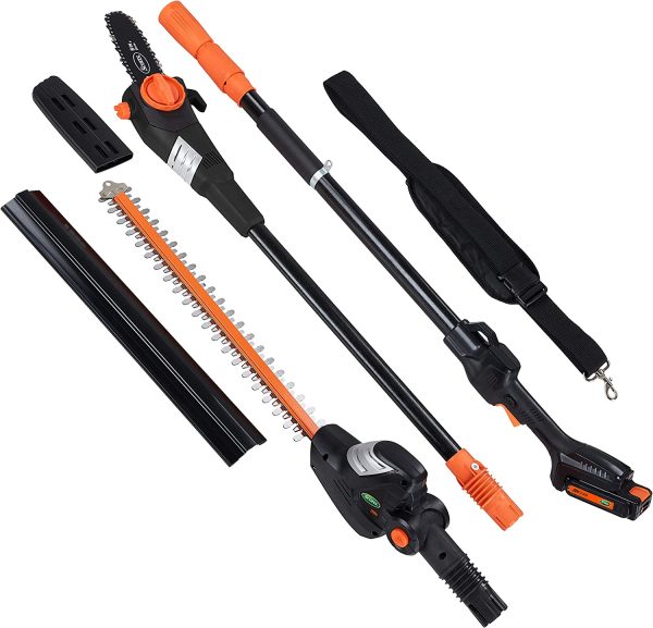 CLPS40020S 20-Volt 2-in-1 Cordless Covertible Saw/Pole Hedge Trimmer, Black - Image 2