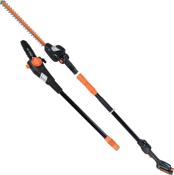 CLPS40020S 20-Volt 2-in-1 Cordless Covertible Saw/Pole Hedge Trimmer, Black