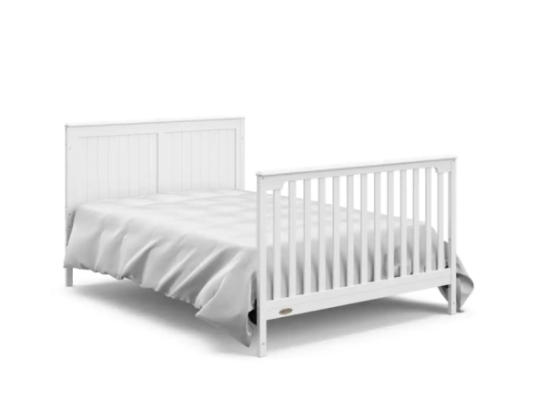Graco Hadley 4-in-1 Convertible Crib with Drawer-White - Image 9