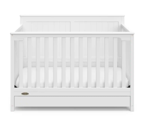 Graco Hadley 4-in-1 Convertible Crib with Drawer-White - Image 6