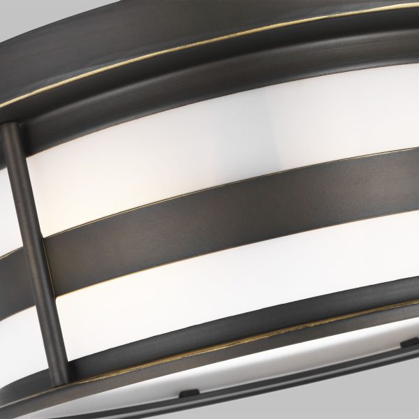 Sea Gull Lighting 7890902-71 Wilburn 13-in W Antique Bronze Outdoor Flush Mount Light - Image 5