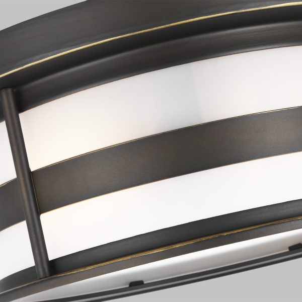 Sea Gull Lighting 7890902-71 Wilburn 13-in W Antique Bronze Outdoor Flush Mount Light - Image 10