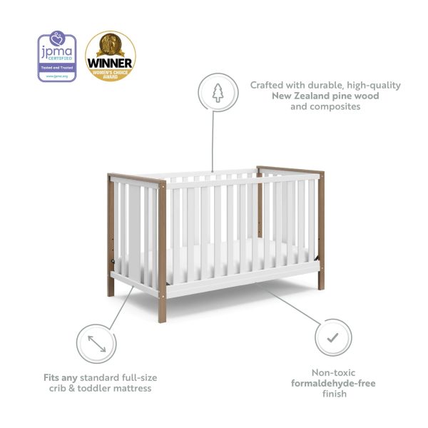 Storkcraft Modern Pacific Vintage Driftwood 4-in-1 Convertible Crib - Image 3
