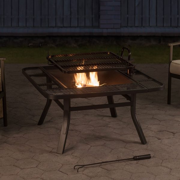 Sunjoy A301027100 38-in W Black Steel Wood-Burning Fire Pit - Image 10