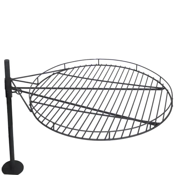 Decor KF-ASFP-BLK 36 in. W x 22.5 in. H Round Steel Wood Burning Fire Pit with Cooking Grate and Spark Screen - Image 7