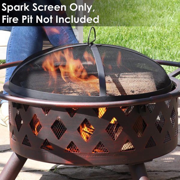 Decor KF-HDS36 9-lbs Black Steel Fire Pit Spark Screen - Image 4